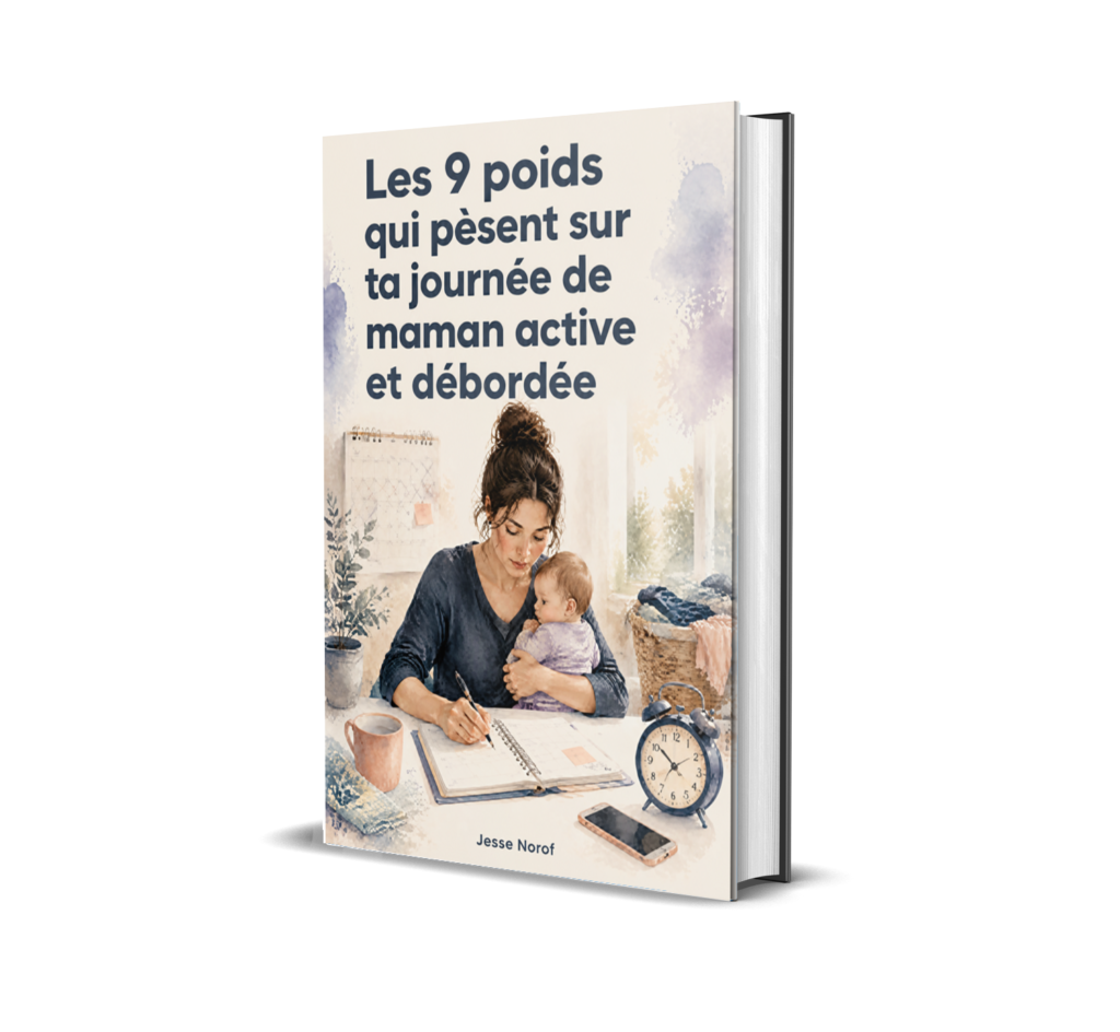 Cover qui représente une maman qui croûle sous les taches quotidiennes.